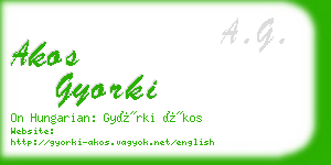 akos gyorki business card